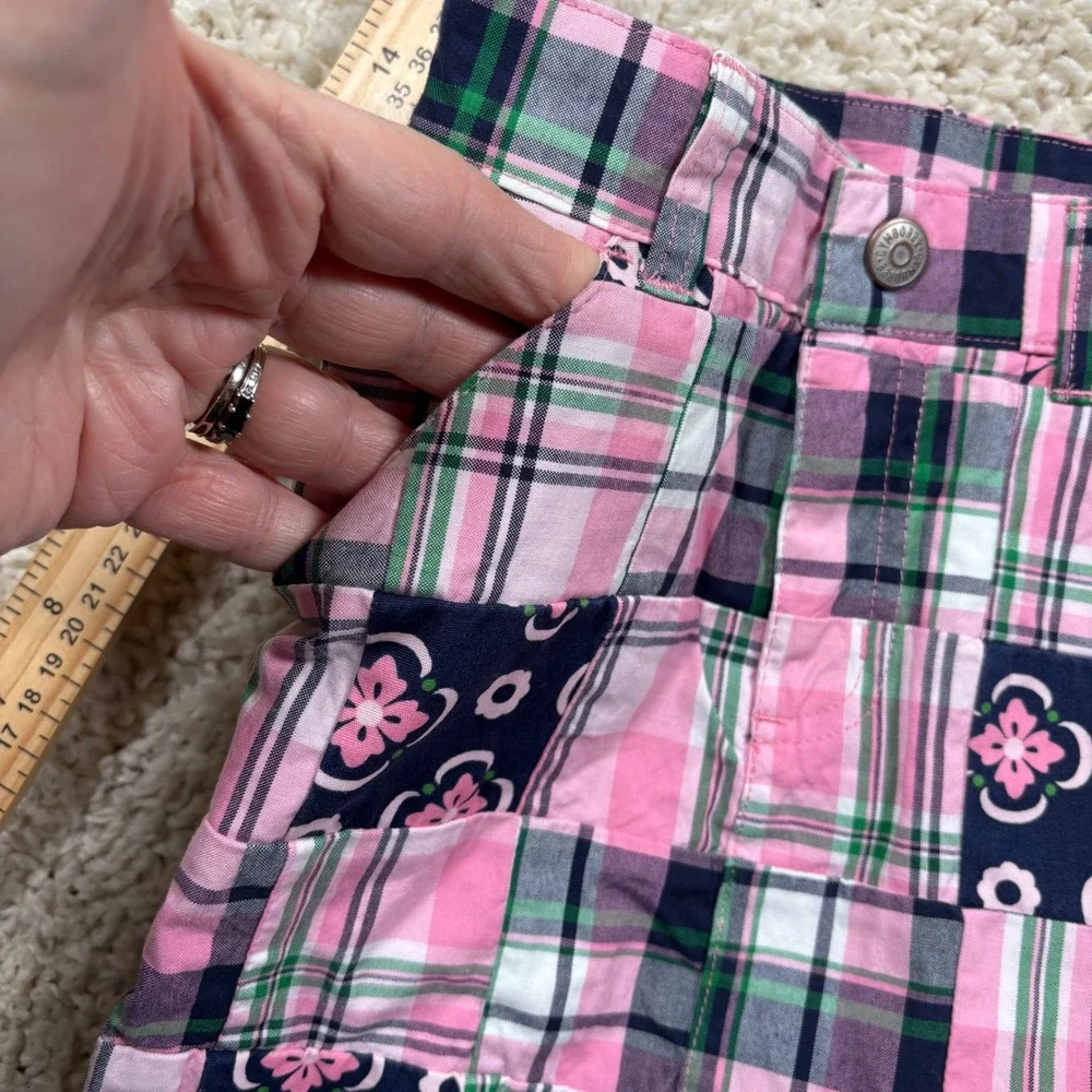 Gymboree Kids Girls Pink Plaid Patchwork Skirt with Built-in Shorts Size‎ 8